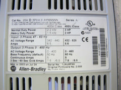 Allen Bradley PowerFlex 70 Series 20AD5P0A0 AYNNNNN Adjustable Frequency Drive