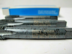 Lot of 3 Besly Tap 5/8-11NC MS-SS 16685 3 FLUTE NEW MADE IN THE USA GH3 PLUG