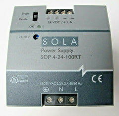 SDP 4-24-100RT SOLA Power Supply 24-28 V 115/230 VAC 2.2/1.2 A 50/60 Hz