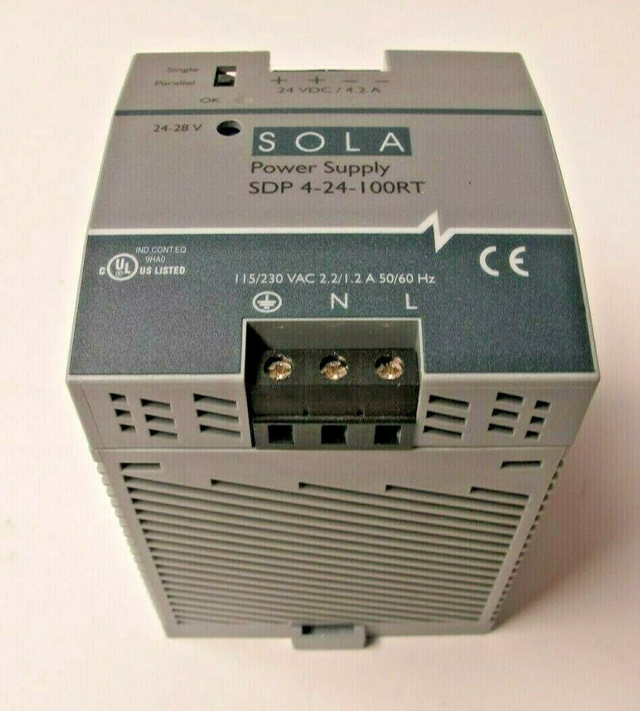 SDP 4-24-100RT SOLA Power Supply 24-28 V 115/230 VAC 2.2/1.2 A 50/60 Hz