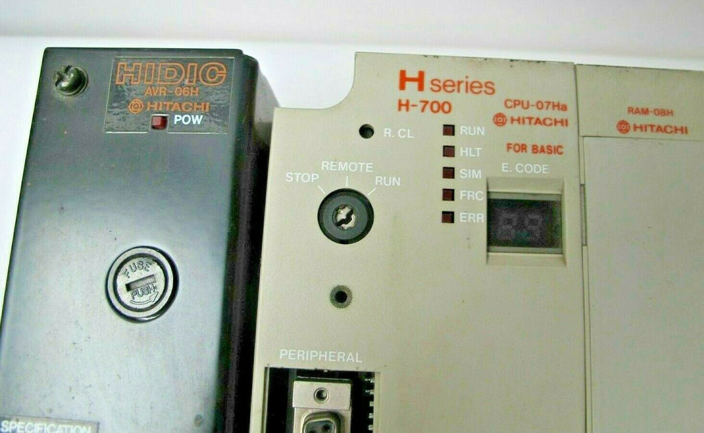 Hitachi Hseries H700 CPU-07Ha HIDIC AVR-06H XAC 10BH AC IN /YRY 20BH,20AH RY OUT