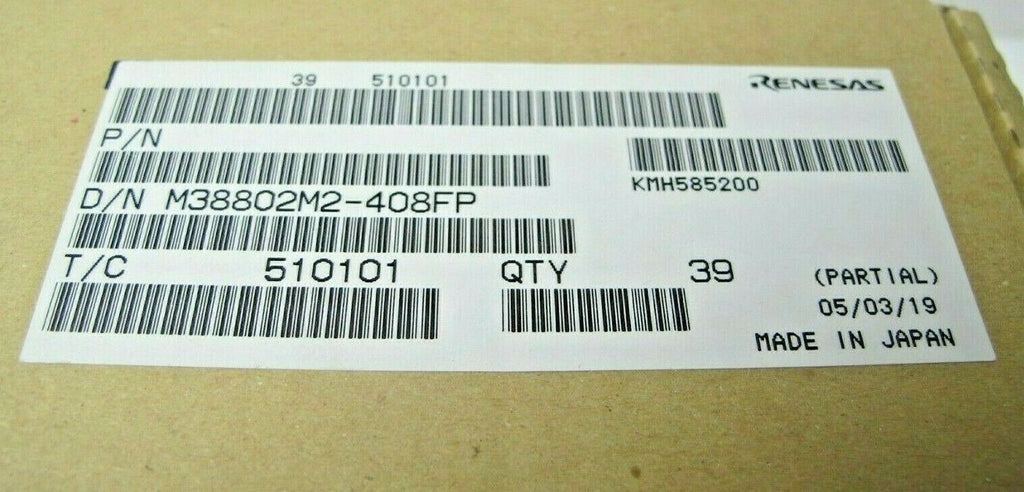 Lot of 39 pcs Renesas IC SOFTWARE M38802M2-408FP Brand New in Original Box