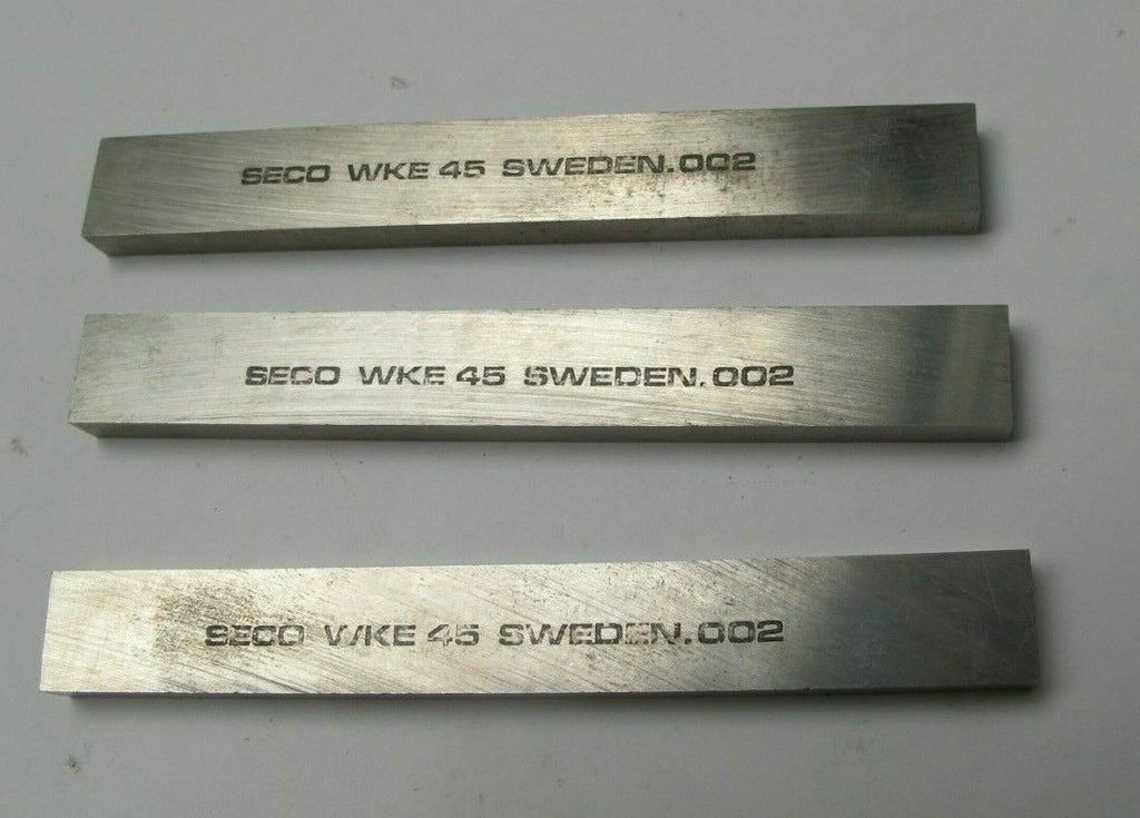 Lot of 3 Seco WKE 45 1/4 x 1/2 x 4" Rectangular Lathe Tool Cutting HSS new
