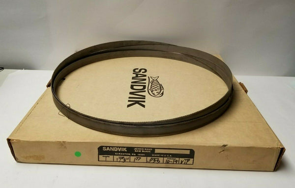 1 New SANDVIK 17' 5" Length Joined Band Saw Blade .035 Thickness 1" Width