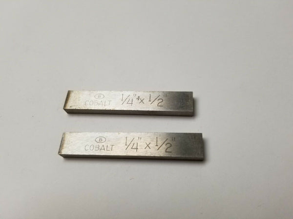 Lot of 2 New Besly 1/4 x 1/2 x 3" Rectangle Lathe Tool Cutting Cobalt Bits