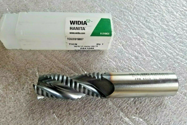 Hanita WIDIA HSS End Mill 3/4" Diameter 3 Flutes Brand New Rougher M42
