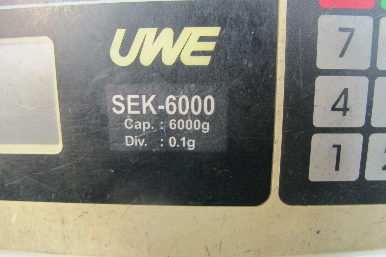 Lot of 2 UWE Model: SEK-6000 Digital Weighing Scale Capacity 6000g for