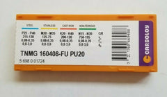 10 Pcs CARBOLOY TNMG 160408-FU PU20 Carbide Inserts Lathe Tools New