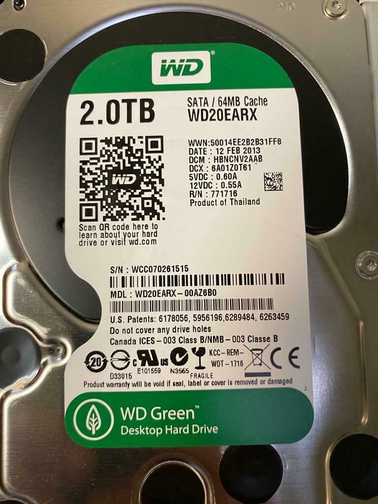 Panasonic WJ-HDE300 Digital Recorder Extension Western Digital 2TB WD20EARX HDD Local Pickup
