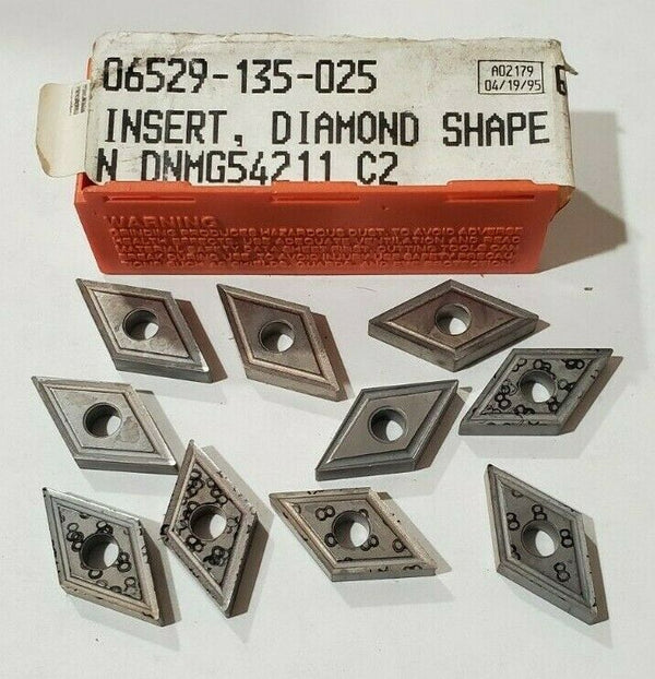 10 Pcs Carboloy DNMG 54211 C2 Diamond 55 DEG Lathe Carbide Inserts Cutting Tools