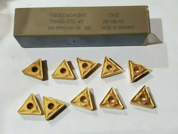 10 Pcs Hertel TNMG 332 -41 16040841 CM3 P25 M20 K20 Gold Carbide Inserts Lathe