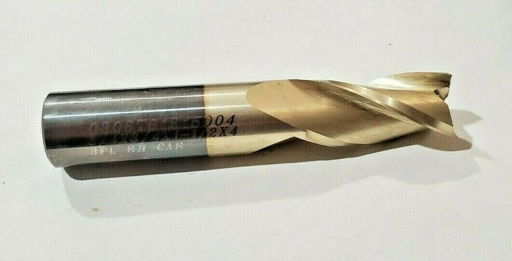 PCT GW 0306T61215004 3/4x3/4x1 -1/2x4 3 Flute RH CAR Carbide End Mill Tool