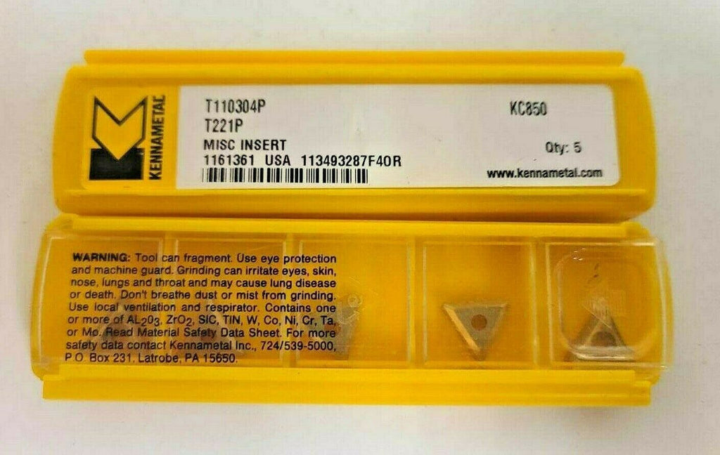 KENNAMETAL 5 Pcs TNMP 221 KC850 Carbide Inserts Gold Turning Lathe T110304P New