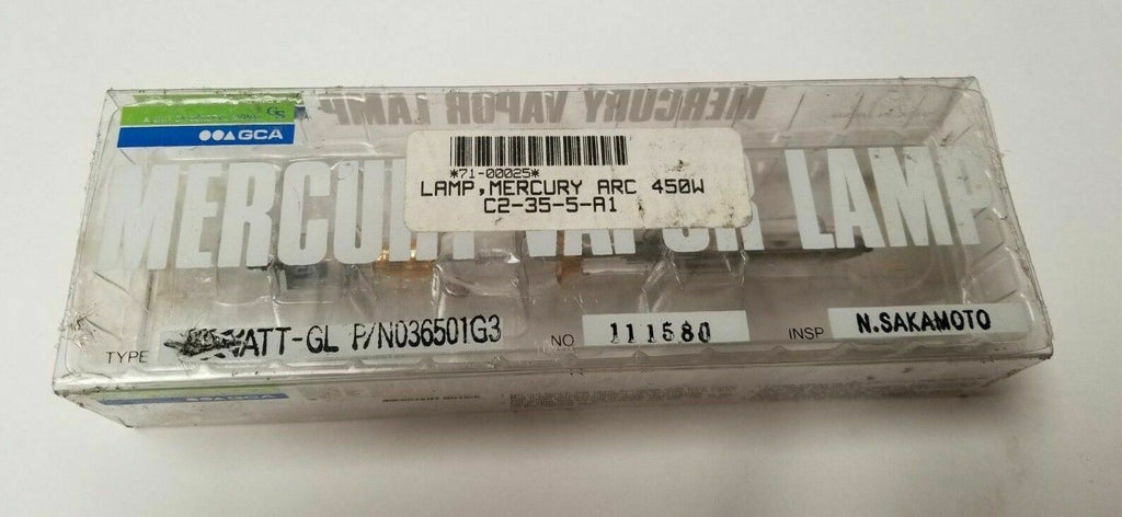 USHIO Mercury Vapor Lamp Arc 450 WATT - GL P/N 036501G3 Japan New in Box