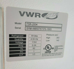 VWR Symphony Flammable Storage Lab Refrigerator Model FSR-2004