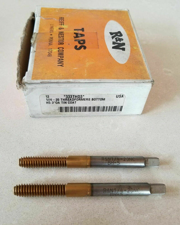 2 Pcs Reiff Nestor R&N ThreadFormer HSS Standard Bott Tap 1/4-20 NC BH-5 333THD3