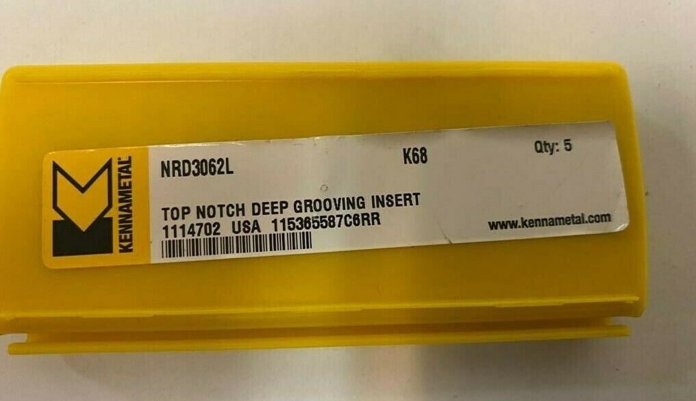 Kennametal 5 Pcs Top Notch Carbide Grooving Inserts NRD 3062L K68 USA