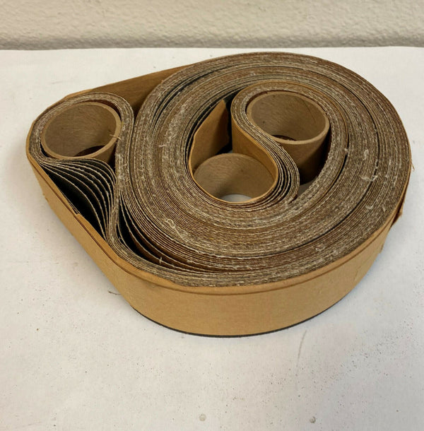 1-3/4 x 84" Carborundum Fastcut Resin Cloth Sanding Belts Grit 120 Qty 10 New