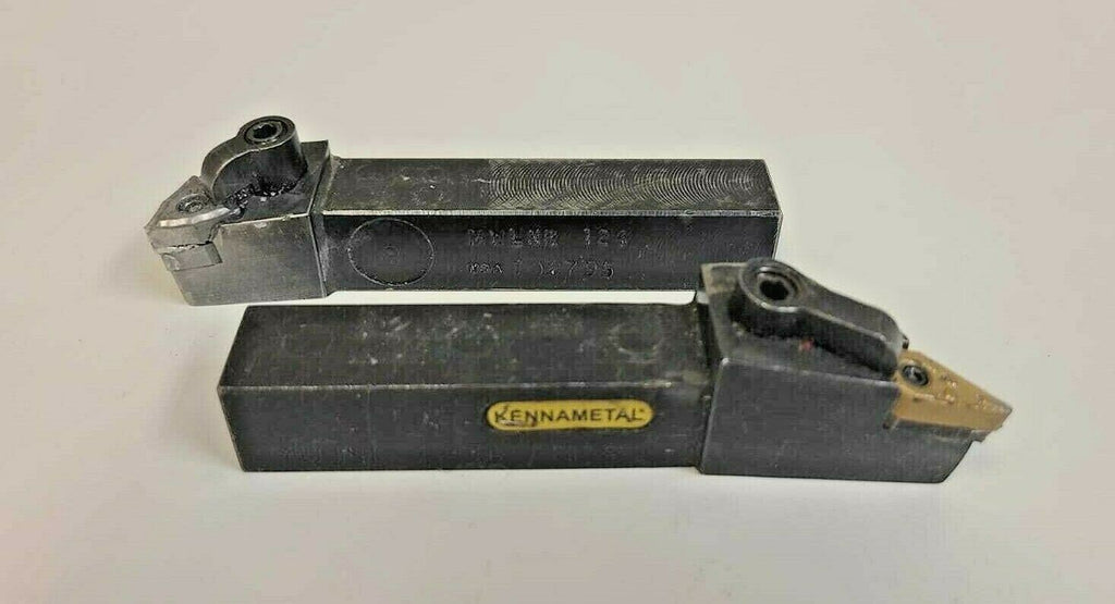 Lot of 2 Indexable Turning Lathe Tool Holder KENNAMETAL MVJNL 123B MWLNR 124 USA