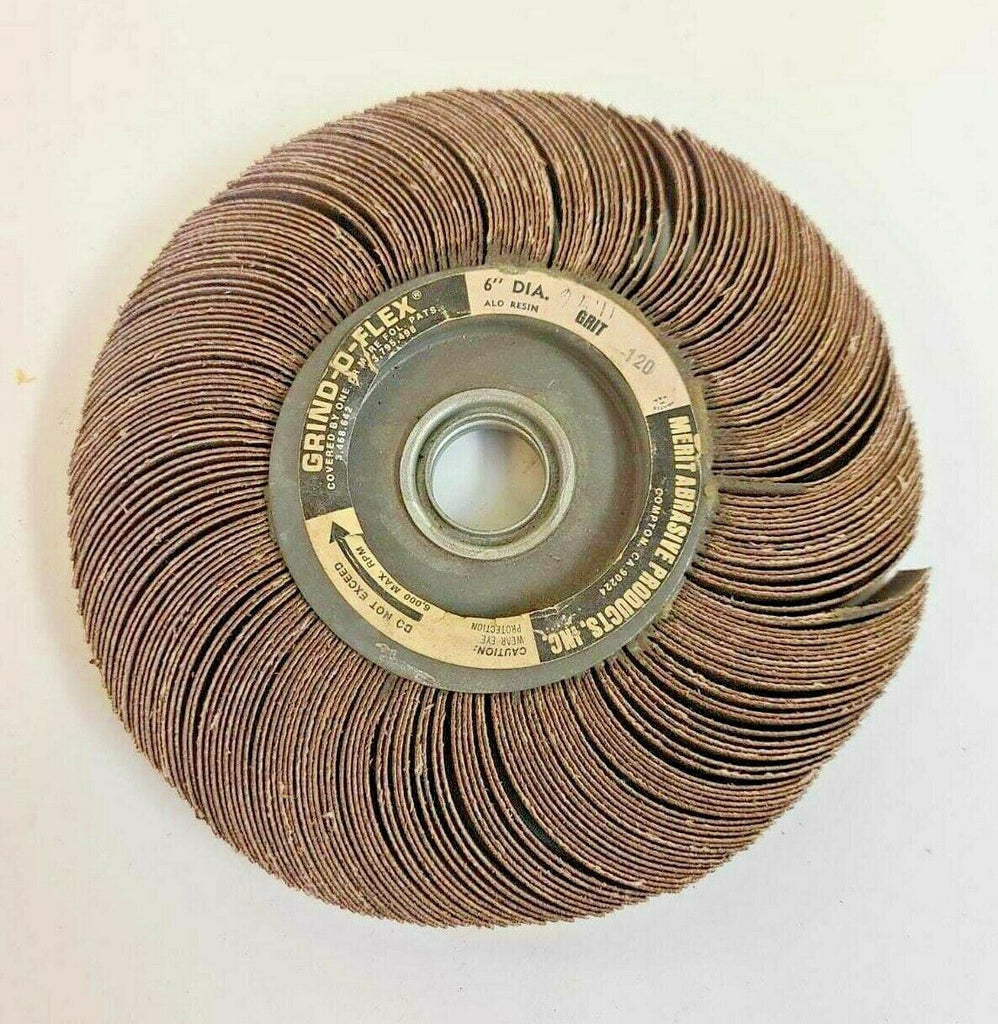 Merit Abrasive Grind-O-Flex 9 Flap Wheels 6" Diameter 120 GRIT XX0605