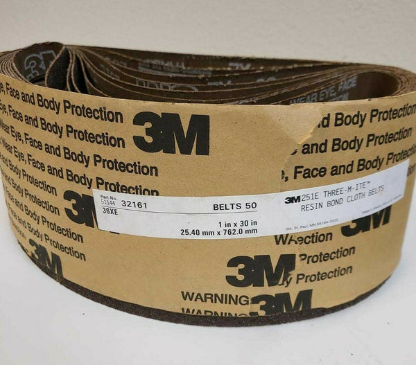 10 Pcs New 3M Belt sanding Resin Cloth 1 in x 30 in BOND 36 Grit 32161