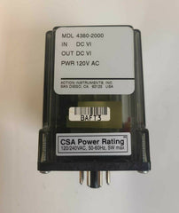Action Pak 4380-2000-1 AC Powered Field Configurable Isolator, 8-PIN 120V AC