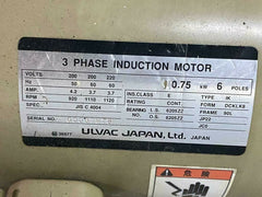 ULVAC D-330DK Vacuum Pump JAPAN OIL MIST TRAP TMX-1 ROTARY INDUCTION M