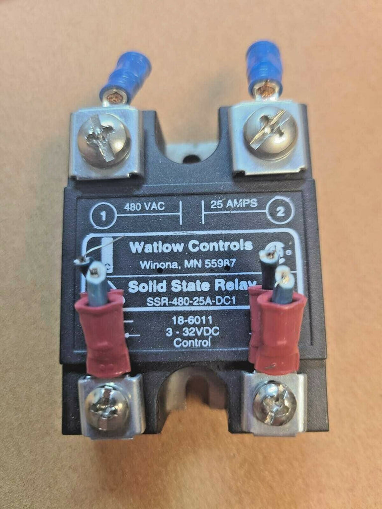Watlow Controls Solid State Relay SSR-480-25A-DC1 480V 25A 3-32VDC Control Volts
