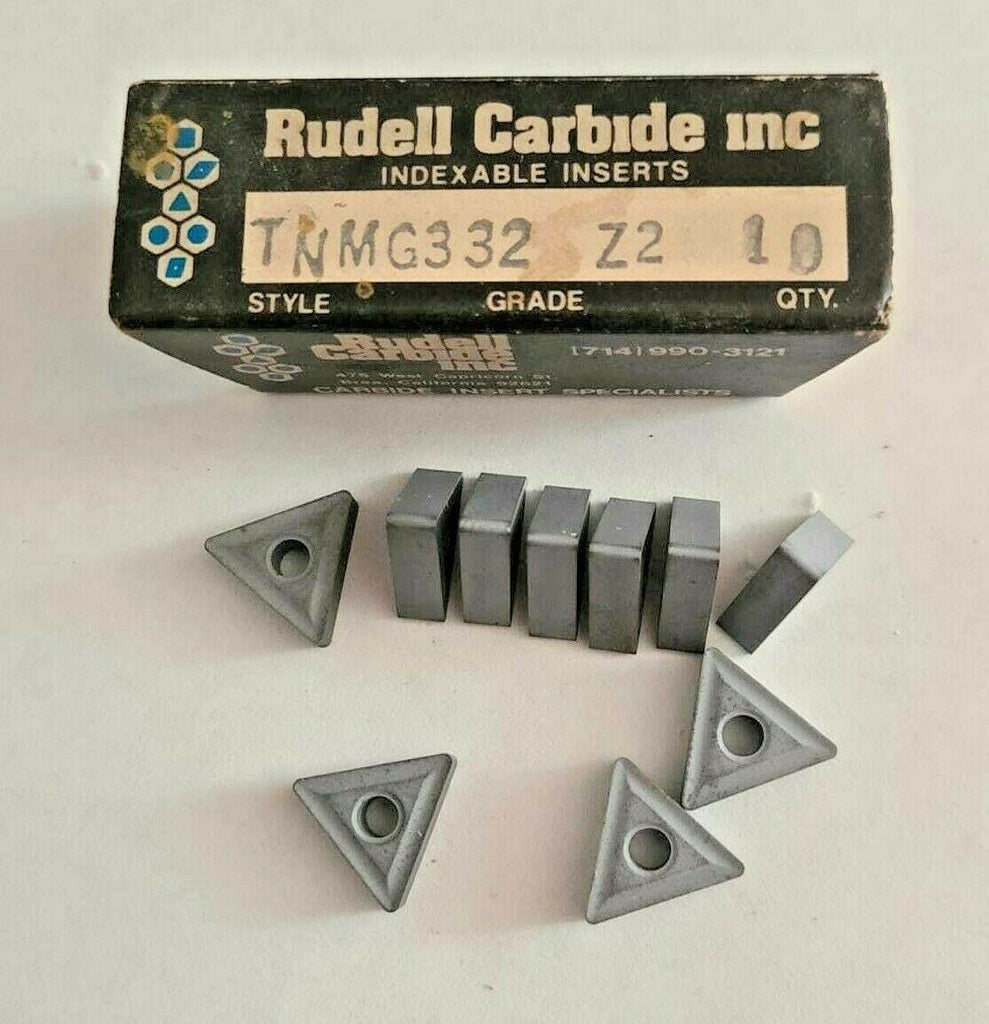 Rudell TNMG 332 Z2 Lathe Carbide Inserts 10 Pcs New Made In USA