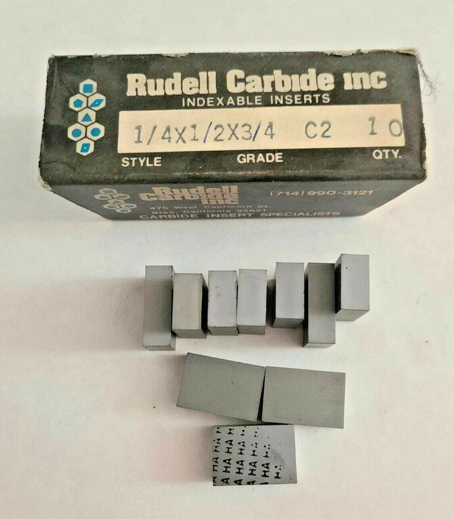 Rudell 1/4 x 1/2 x 3/4 C2 Lathe Carbide Inserts 10 Pcs New Made In USA
