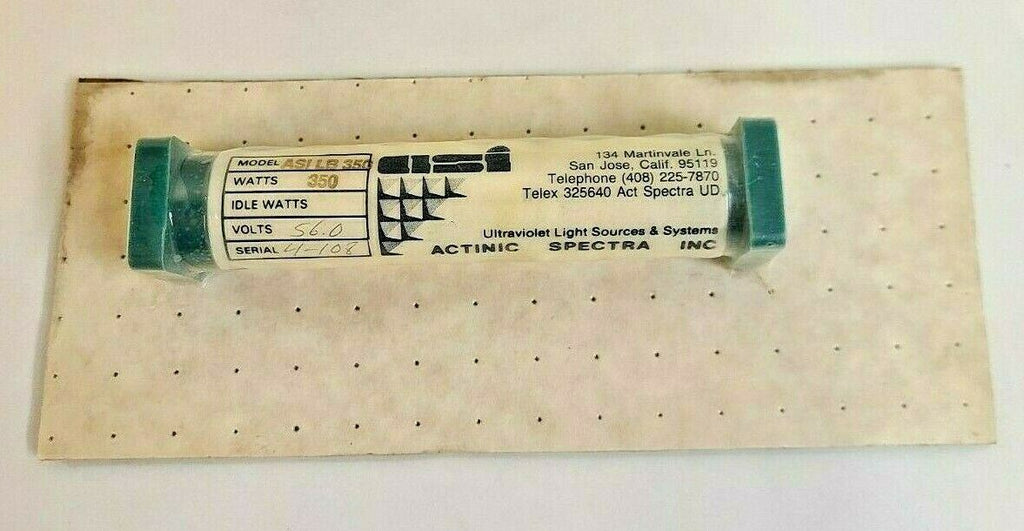 ACTINIC SPECTRA INC ASI LB 350 Mecury Vapor Comparator Lamp 56 Volts NEW IN PAK
