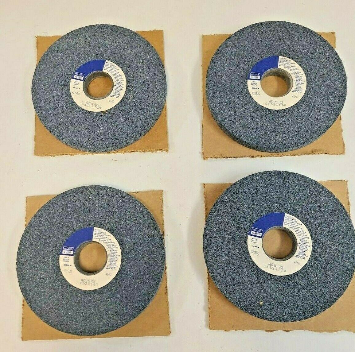 Lot of 4 Bay State Abrasives Grinding Wheels 6" x 1/2" x 11/4" New 41