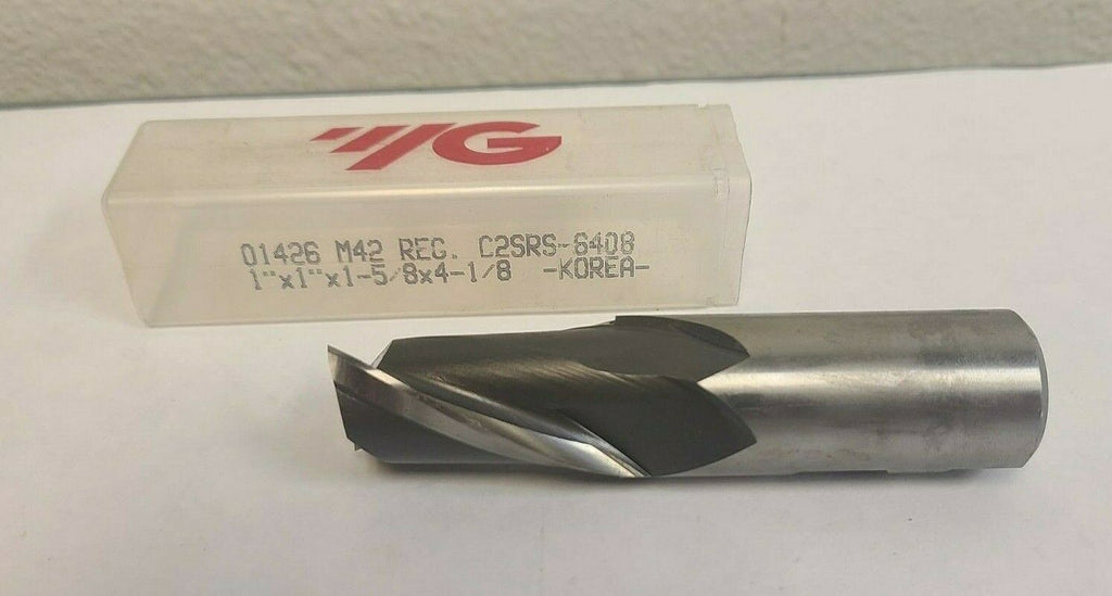 Single End Mill 2 Flutes NEW YG M42 01426 Regular 1 x 1-5/8 x 4-1/8 Cobalt