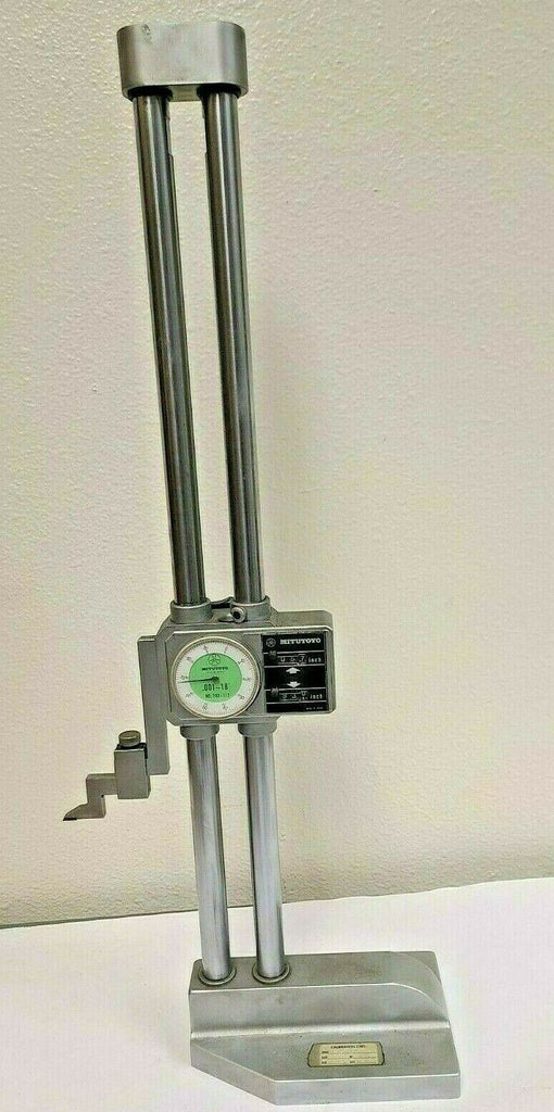 MITUTOYO Model 192-112 HEIGHT GAUGE .001-18" Analog Double Shaft Japan