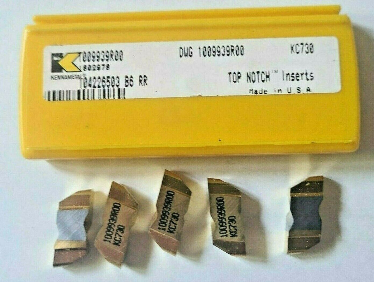 Kennametal 5 Pcs Top Notch Carbide Grooving Inserts DWG 1009939R00 KC