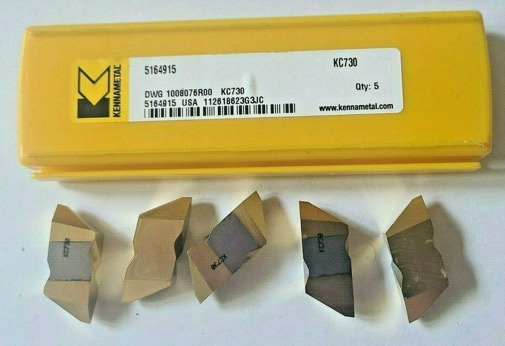 Kennametal 5 Top Notch Carbide Grooving Inserts DWG 5164915 KC 730 1008076R00