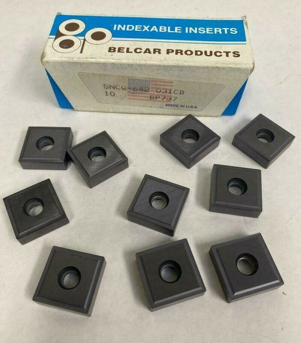 10 Pcs BELCAR SNCG 642 041CB BP737 Lathe Indexable Carbide Inserts New USA Made