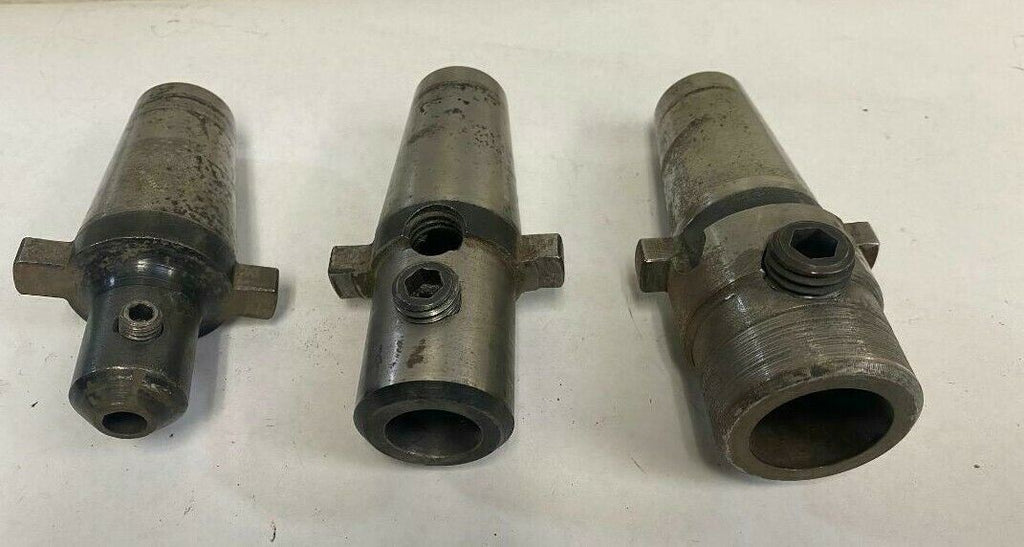 Lot of 3 Universal Eng. 30 Kwik Switch end mill tool holders 3/8 , 7/8, 1.0”