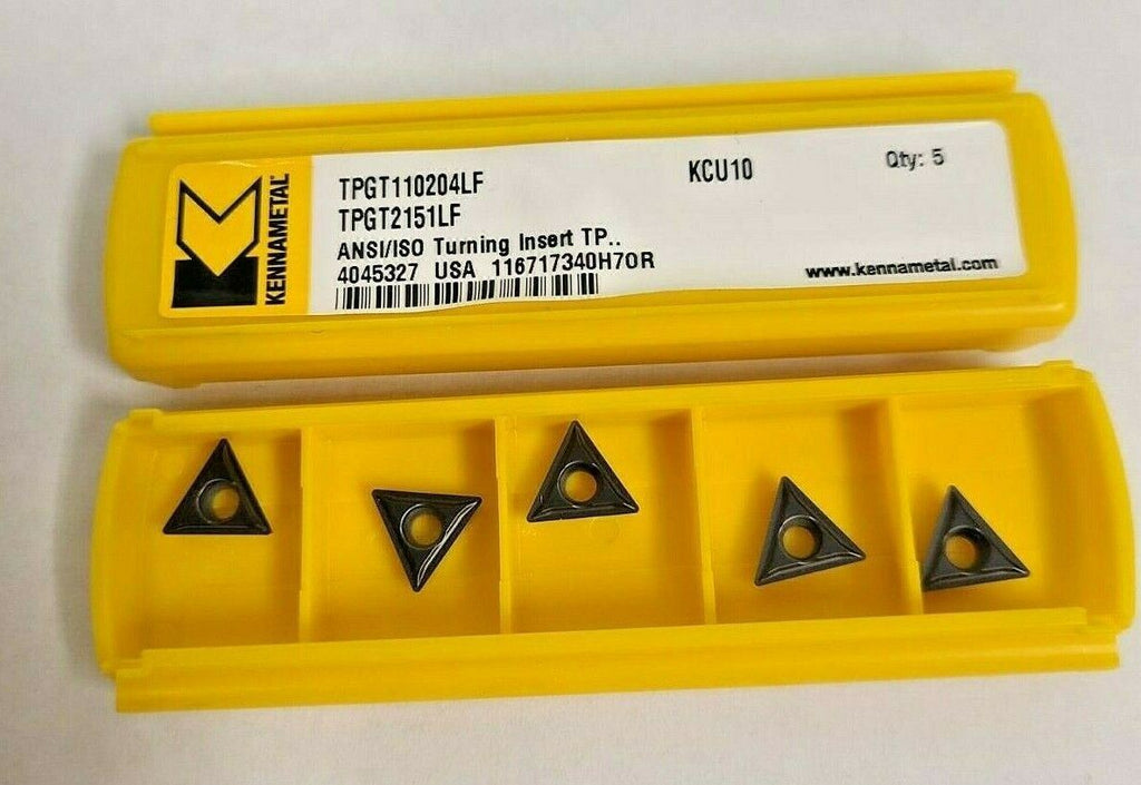 5 Pcs KENNAMETAL TPGT 110204LF 2151LF Carbide Insert Lathe Turning Mill USA New