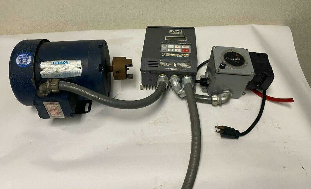 Adjustable Speed AC Motor Control model 174921 with Leeson motor model C6T34FB1C