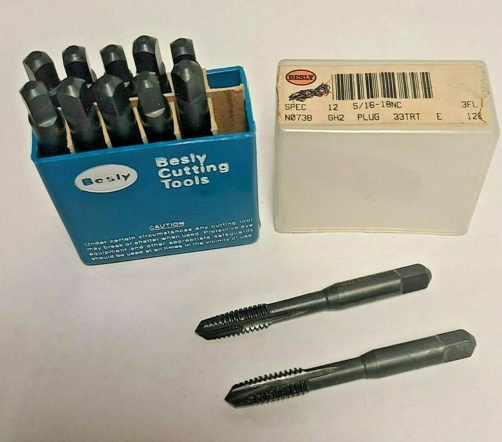 Lot of 2 Besly Tap 5/16 - 18NC GH2 PLUG 33TRT 3 FLUTES Brand New Made in The USA