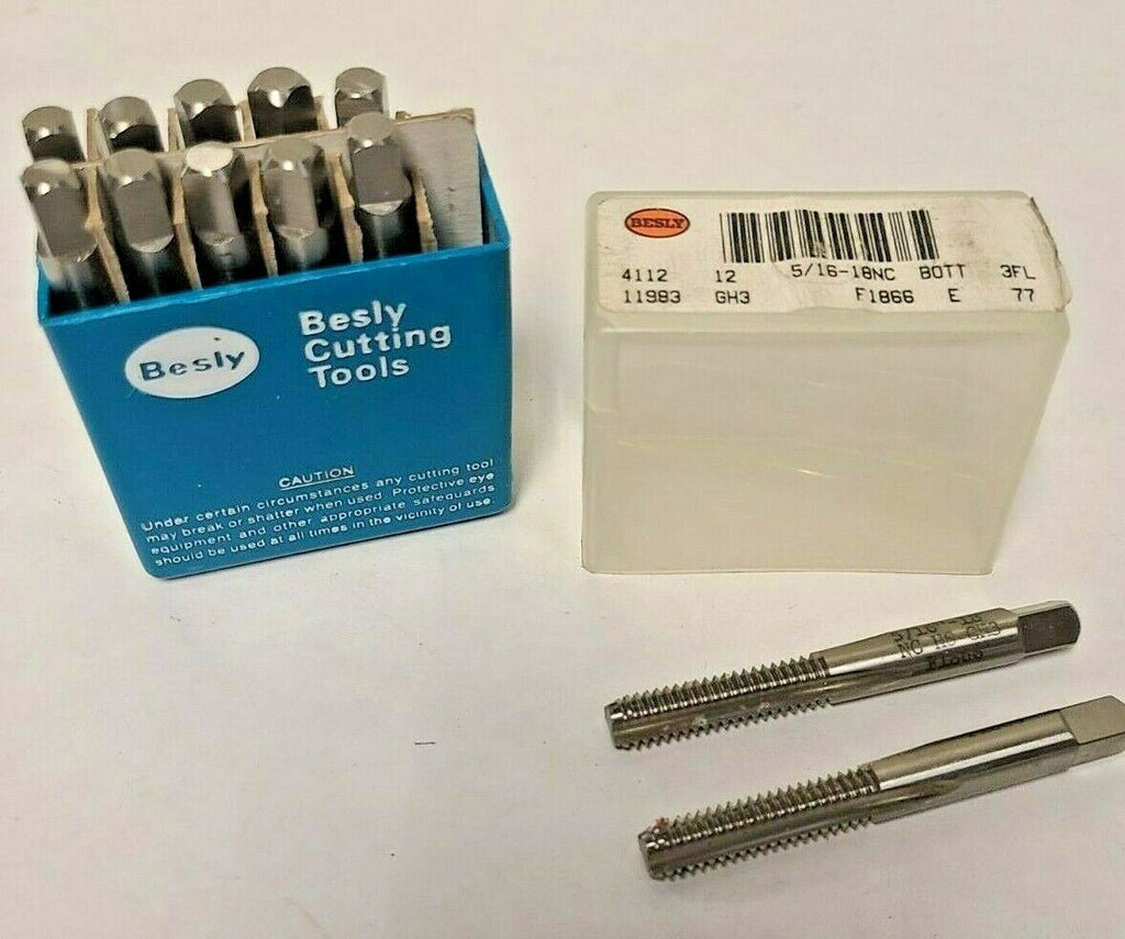 Lot of 2 Besly Tap 5/16 - 18NC GH3 BOTT 3 FLUTES Brand New Made in The USA