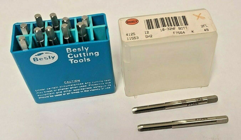 Lot of 2 Besly Tap 10 - 32NF GH2 BOTT 2 FLUTES Brand New Made in USA