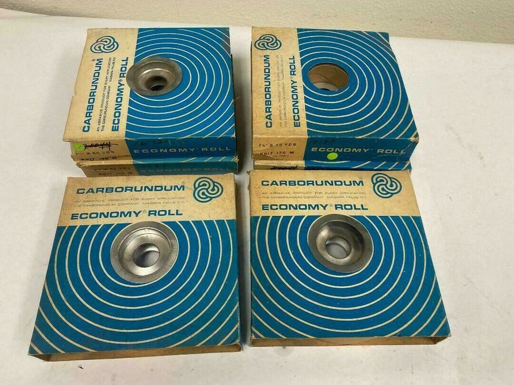 Lot of 6 Brand New Economy Rolls Carborundum 1-1/2” x 50 Yds 150 Grit