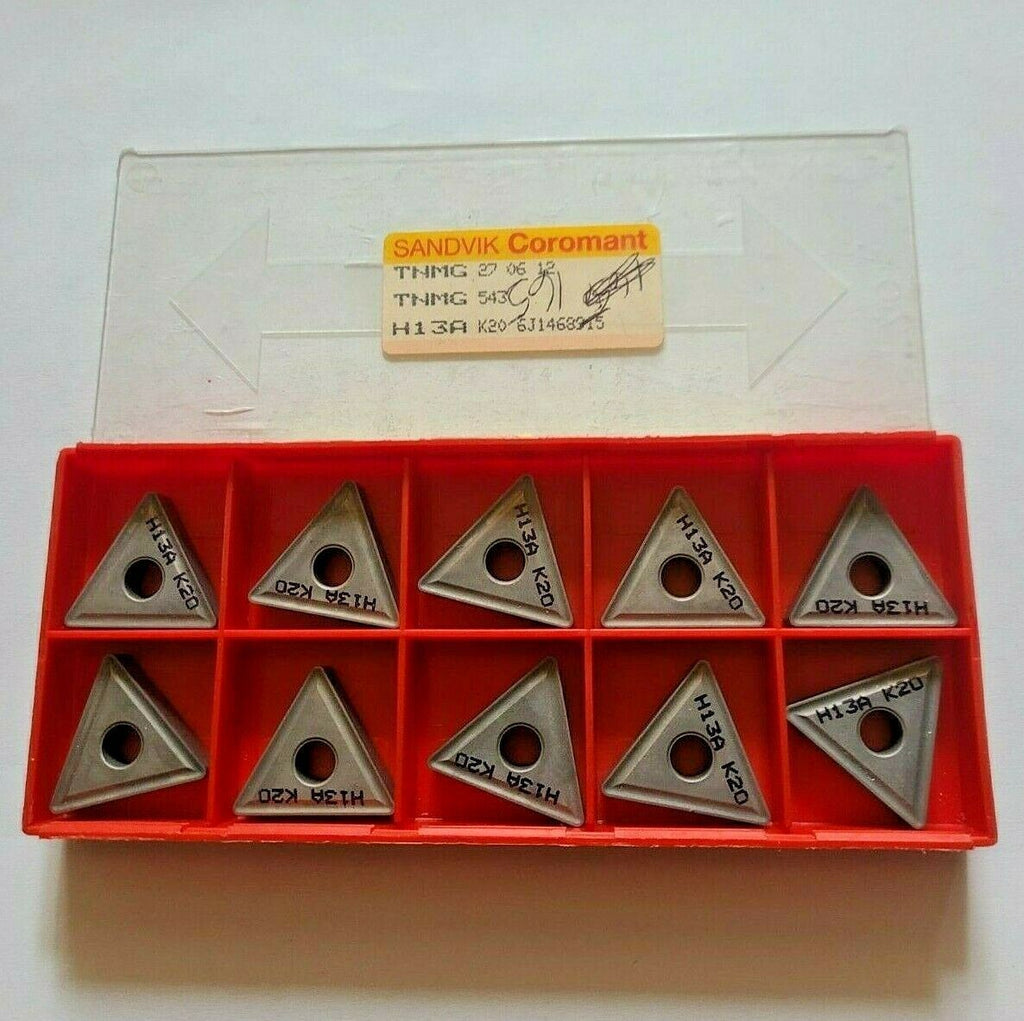 SANDVIK Coromant TNMG 543 H13A K20 27 06 13 Lathe Carbide 10 Inserts Mill