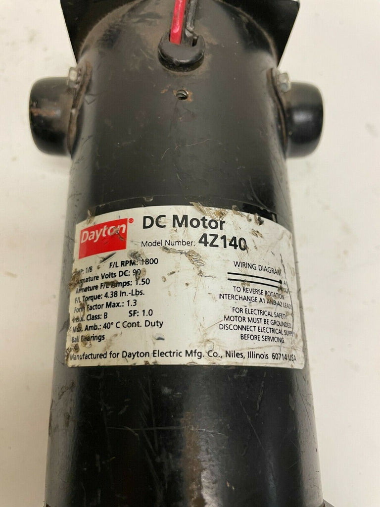 Dayton 4Z140 DC Motor 90V 1/8 HP 1800 RPM