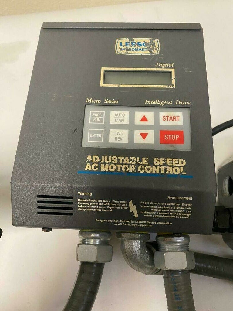 Adjustable Speed AC Motor Control model 174923 with Leeson motor model C6T34FB1C