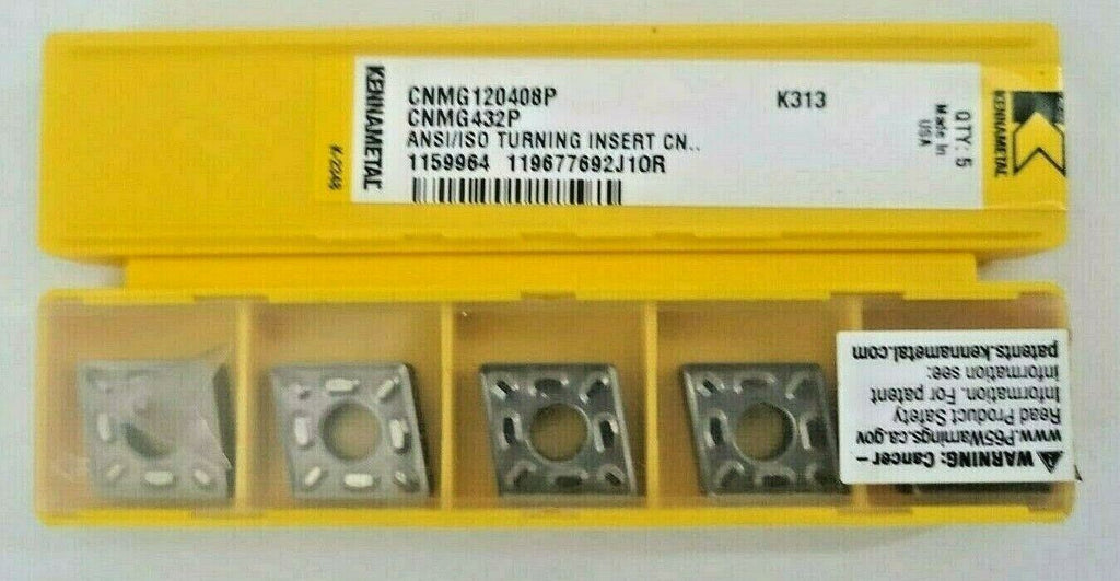 KENNAMETAL 5 Pcs CNMG 432 P K313 Carbide Inserts Turning Lathe 120408 New USA Free Shipping