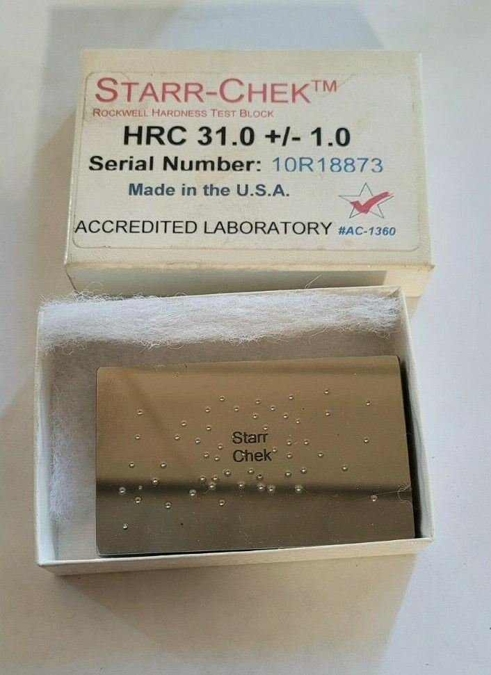 STARR-CHEK HRC 31.0 +/- 1.0 10R18873 ROCKWELL TEST BLOCKS