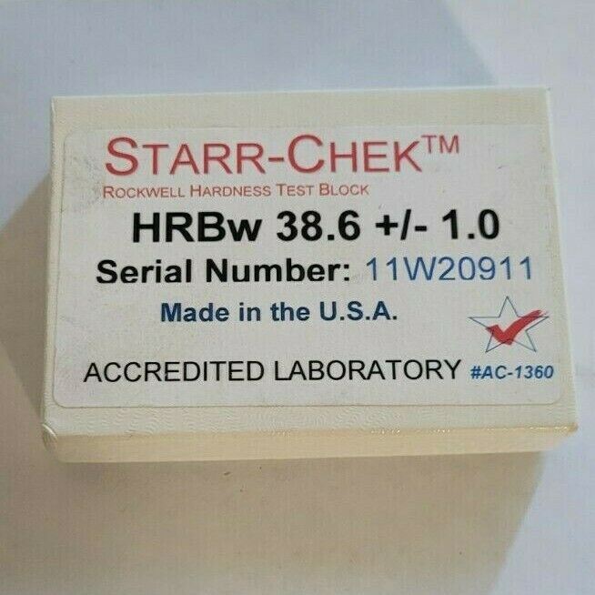 STARR-CHEK HRC 38.6 +/- 1.0 11W20911 ROCKWELL TEST BLOCKS